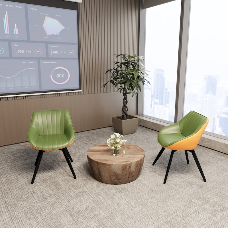 MDF 3-Piece Table and Chair Set with Cushioned Seats - Chair size: 25.47” L x 25.2” W x 31.1” H