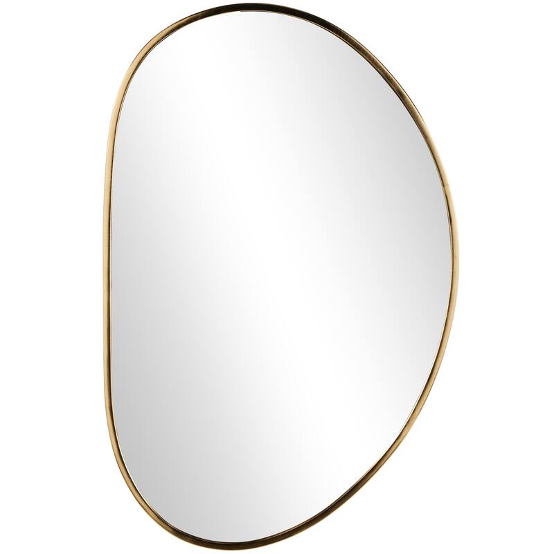 Metal Oval Wall Mirror - Gold - Roche River Decor - Gold