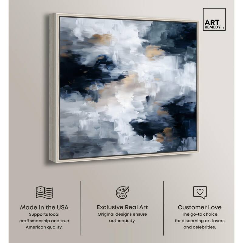 Midnight and Ivory II Canvas by Art Remedy