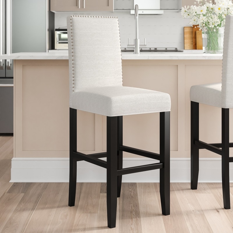Linon James Crystal White 30 inch Bar Stool On Sale Bed Bath