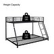 preview thumbnail 5 of 10, Black Twin over Full Size Metal Bunk Bed with Heavy-duty Frame