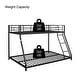 preview thumbnail 5 of 10, Twin over Full Heavy-duty Sturdy Metal Bunk Bed with Ladders, Black