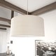 preview thumbnail 1 of 9, Hunter Solhaven Drum Pendant Light 24" - Bleached  Alder