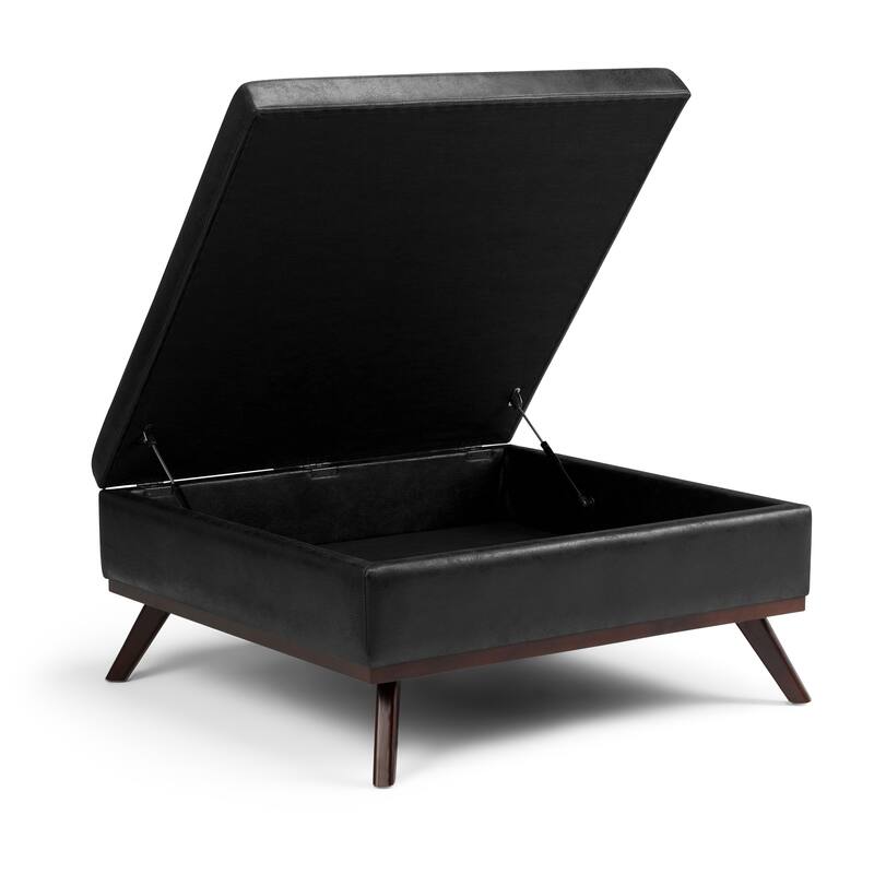 Square Coffee Table Storage Ottoman