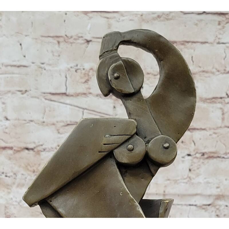 Abstract Cubism Geometric Figurative Bronze Sculpture Statue Dali Pico Tribute