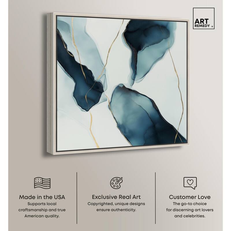Cerulean Flow II Canvas by Art Remedy