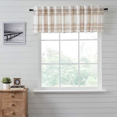 Wheat Plaid Valance 19x90 - M