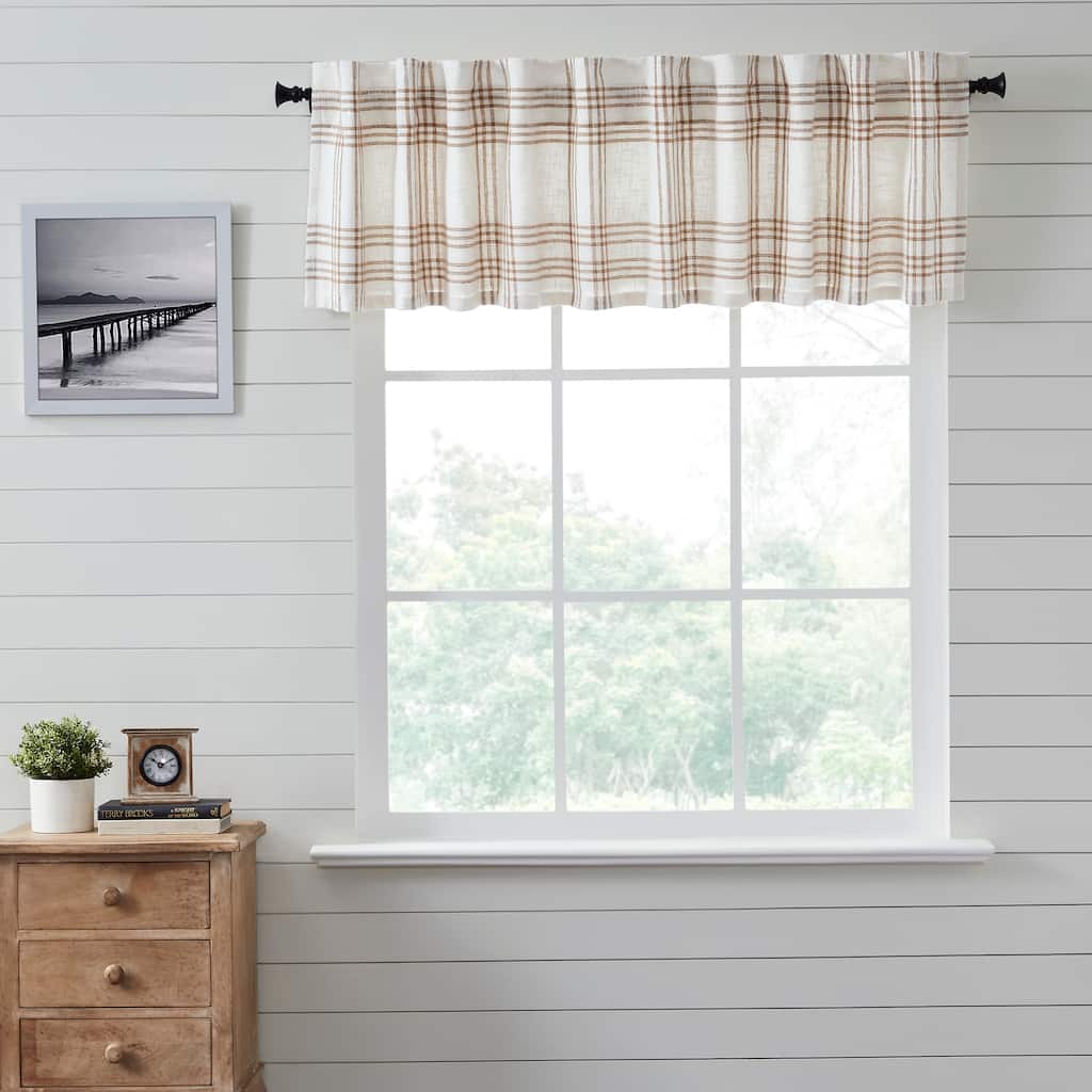 Wheat Plaid Valance 19x90 - M