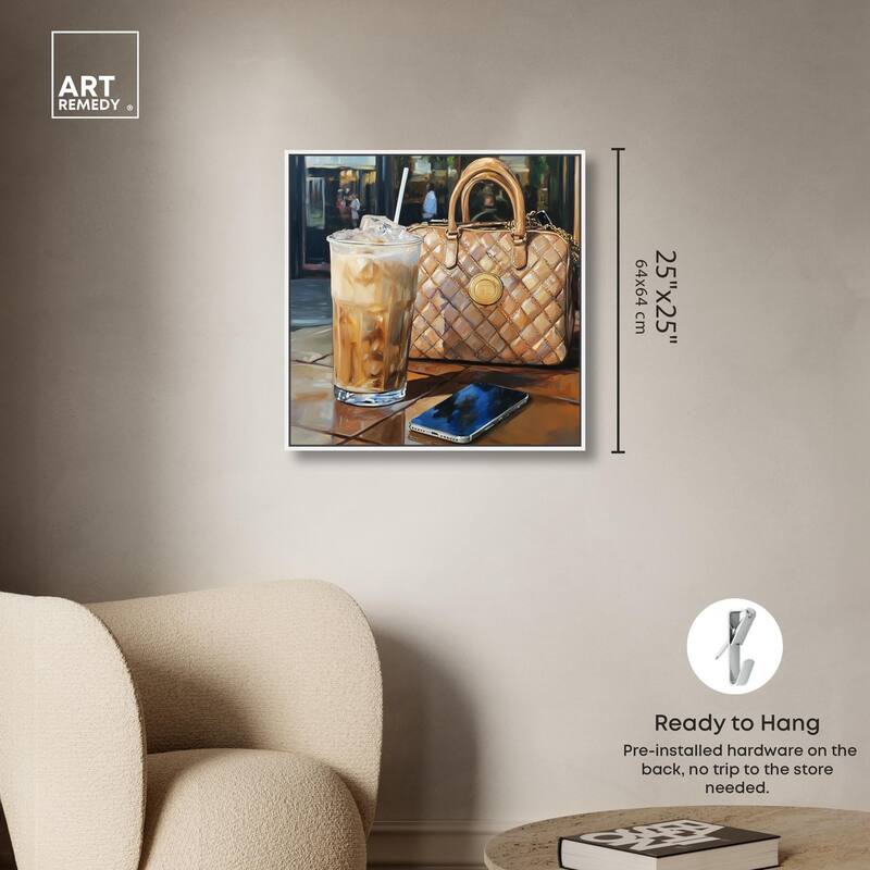 Out For Some Iced Coffee Canvas by Art Remedy