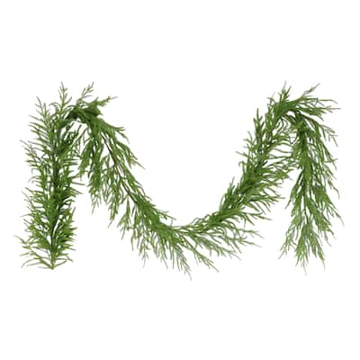 Puleo International 9 ft. x 10 in. Soft PE Garland - Green