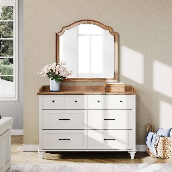 brown white kids dresser Farmhouse with 5/6 Drawers, Wood Baby Dresser for Nursery - Bed Bath & Beyond Amanda Uprichard Blue Silk EOSS_SS25 Color:Ocean this wooden dresser is