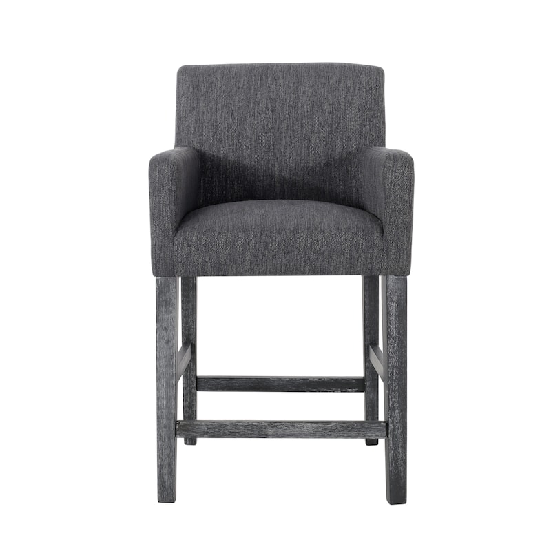 Armga Fabric Upholstered Wood 26 inch Counter Stools (Set of 2) by Christopher Knight Home