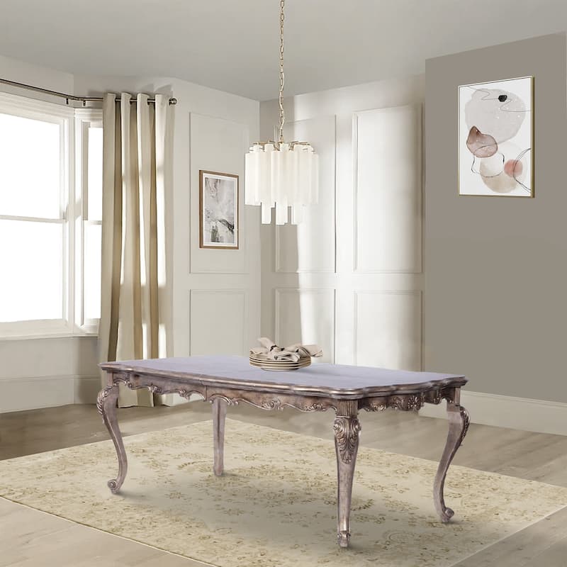 Imperial Dining Table, Antique Platinum