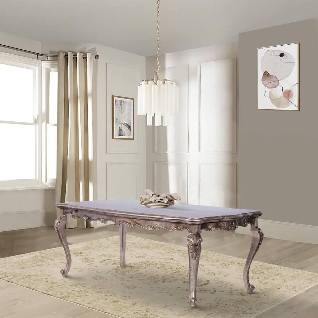 Imperial Dining Table, Antique Platinum