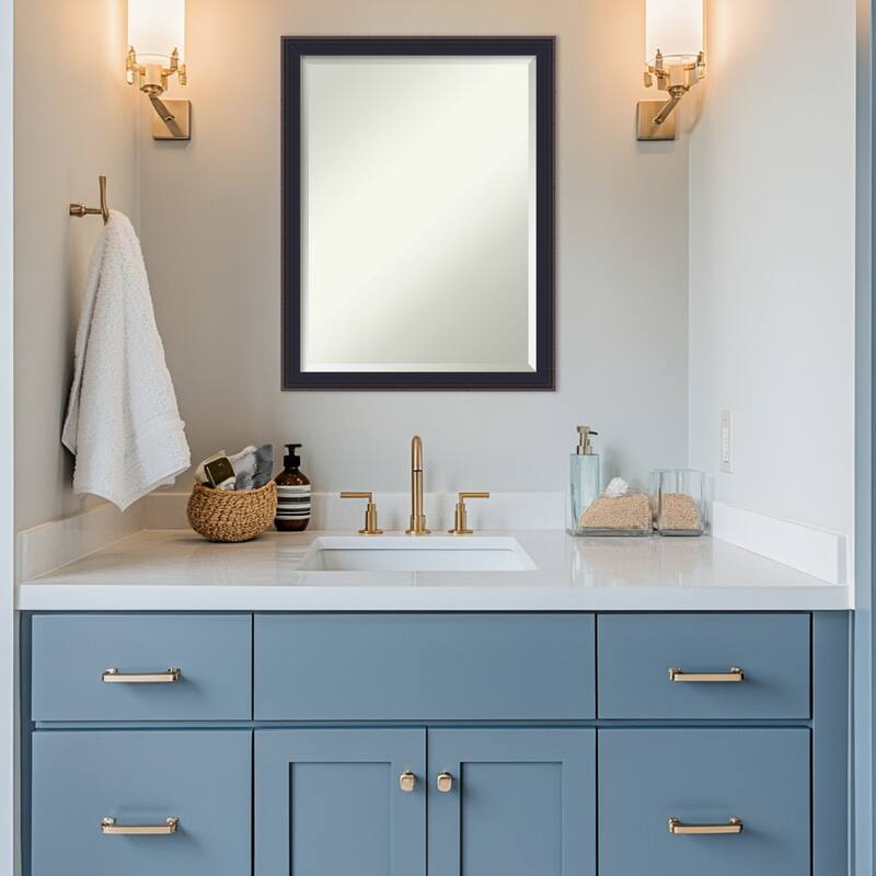 Havana Black Bronze Beveled Framed Bathroom Vanity Wall Mirror - Havana Black Bronze