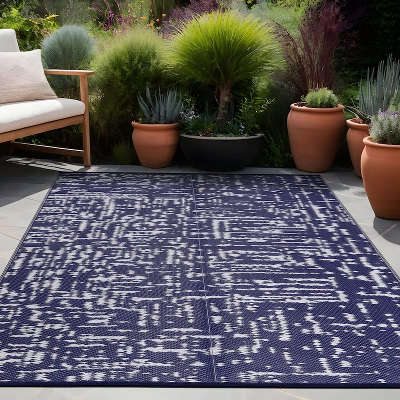 Beverly Rug Reversible Mats Plastic Outdoor Rug for Camping, Patio, Backyard, RV, Picnic, Deck