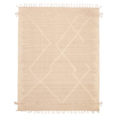 ECARPETGALLERY Hand-knotted Tangier Cream Wool Rug - 8'2 x 10'2