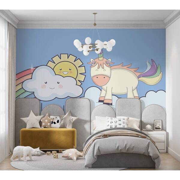 slide 2 of 6, Premium Wallpaper Wall Mural - Whimsical Unicorn Sky