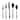 Cambridge Beacon Black Satin 20-Piece Flatware Set