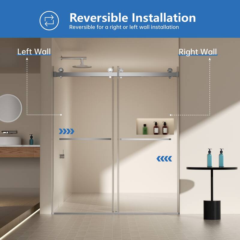 Frameless Double Sliding Shower Door