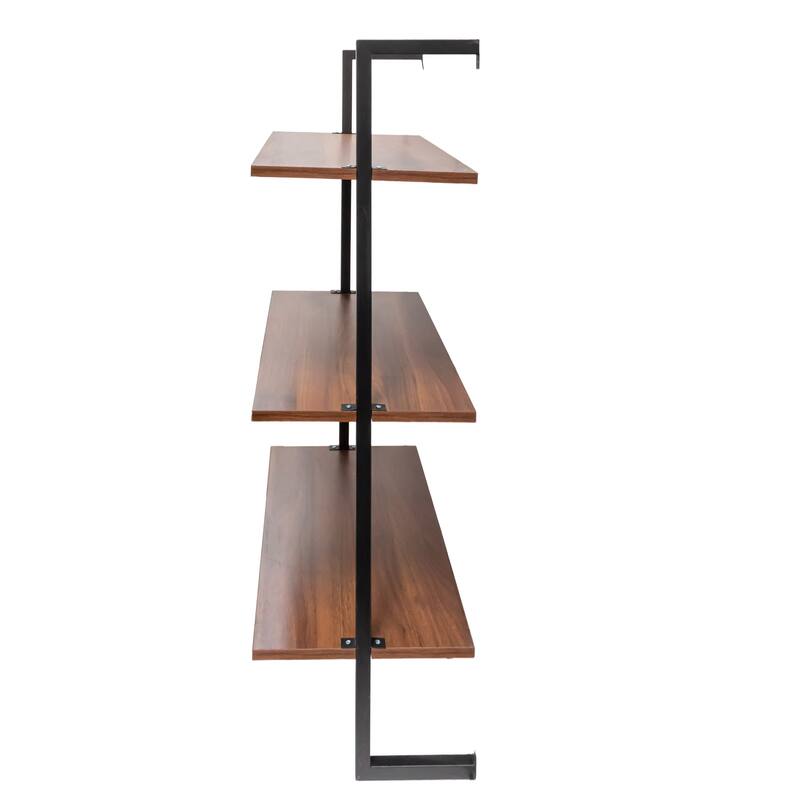Wood Hanging Storage Bookshelf - Walnut