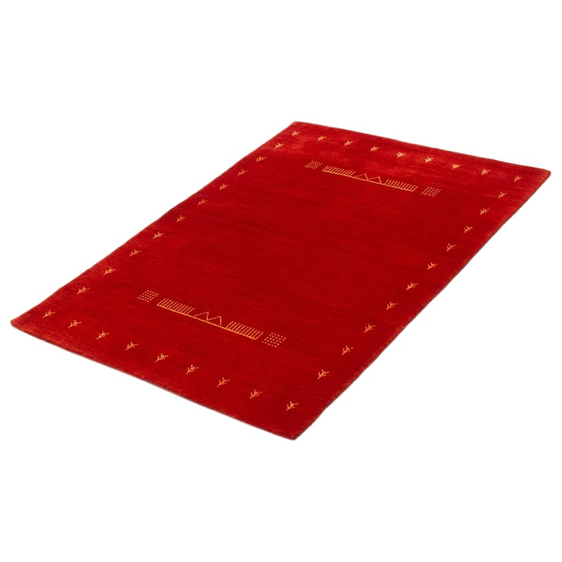 Kashkuli Gabbeh Red Rug 3'10" x 5'10" - 3'10 x 5'10