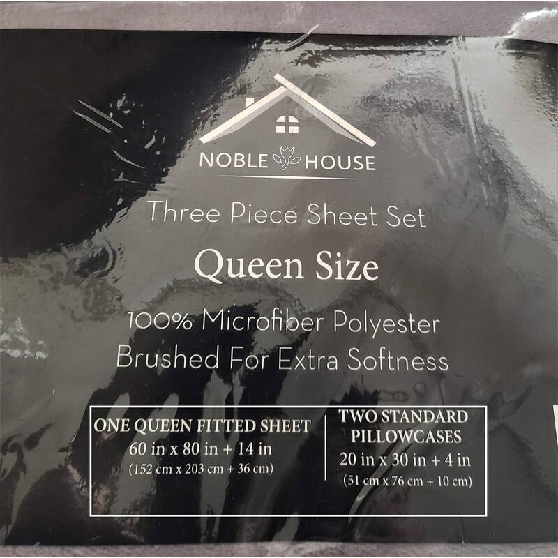 Décor&More Luxury Elegance 3 Piece Queen Size Extra Soft Velvet Touch Microplush Sheet Set - Navy