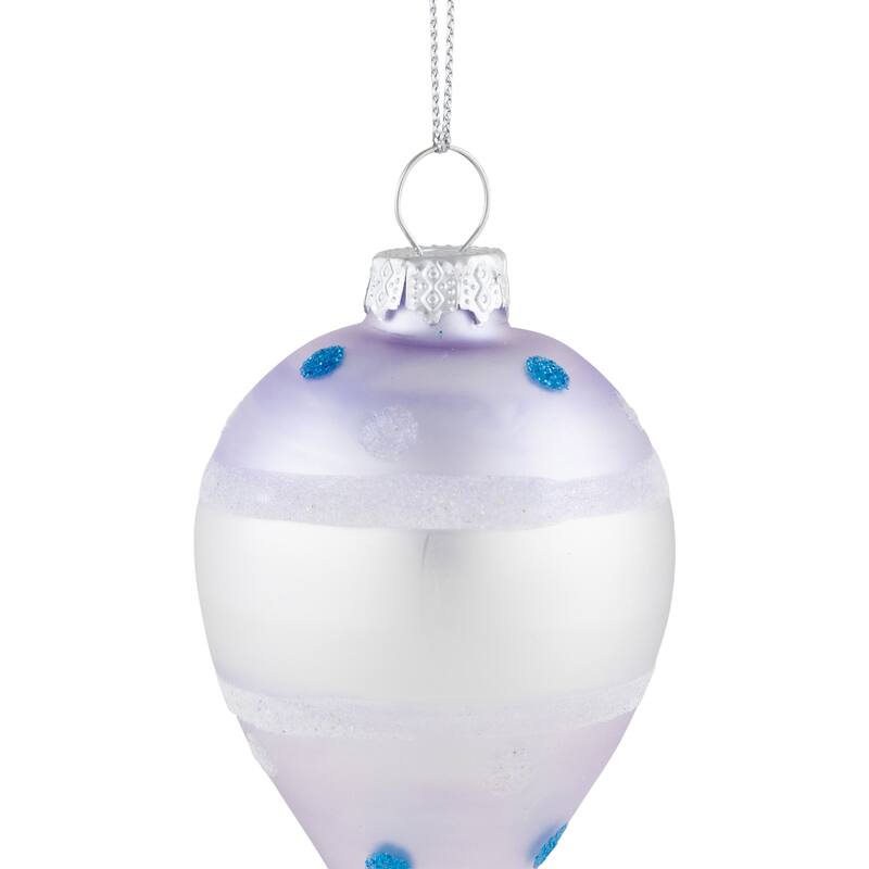 Baby Boy's First Christmas 2023 Glass Ornament - 5"
