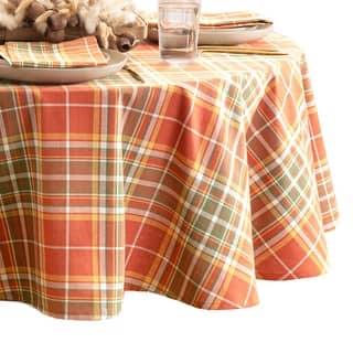 Hawley Plaid Harvest Cotton Tablecloth