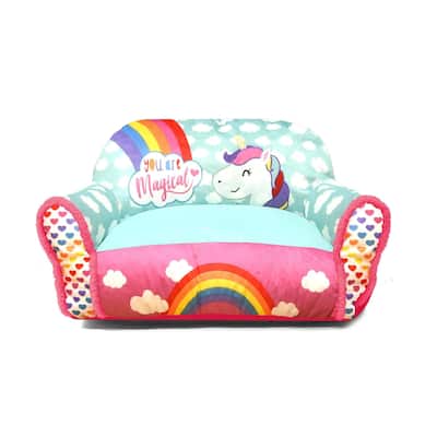 Heritage Kids Unicorn Toddler Pink Bean Bag Sofa Chair