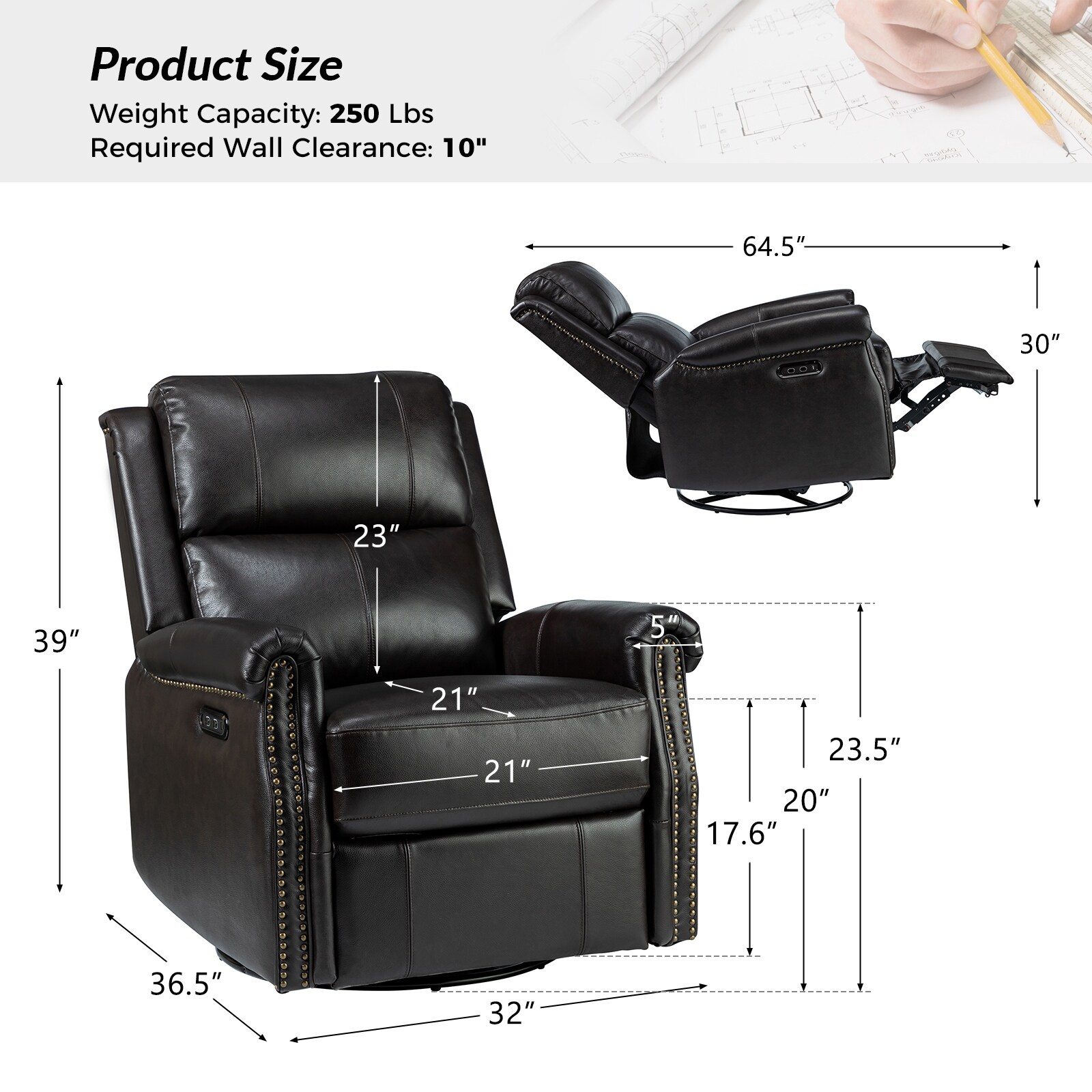 Renaro black leather chair deals