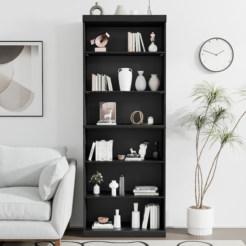 Doorless Wood Bookshelf Storage Cabinet Bookcase&Office Cabinet for Kitchen Bedroom Entryway Living Room Dinning Room