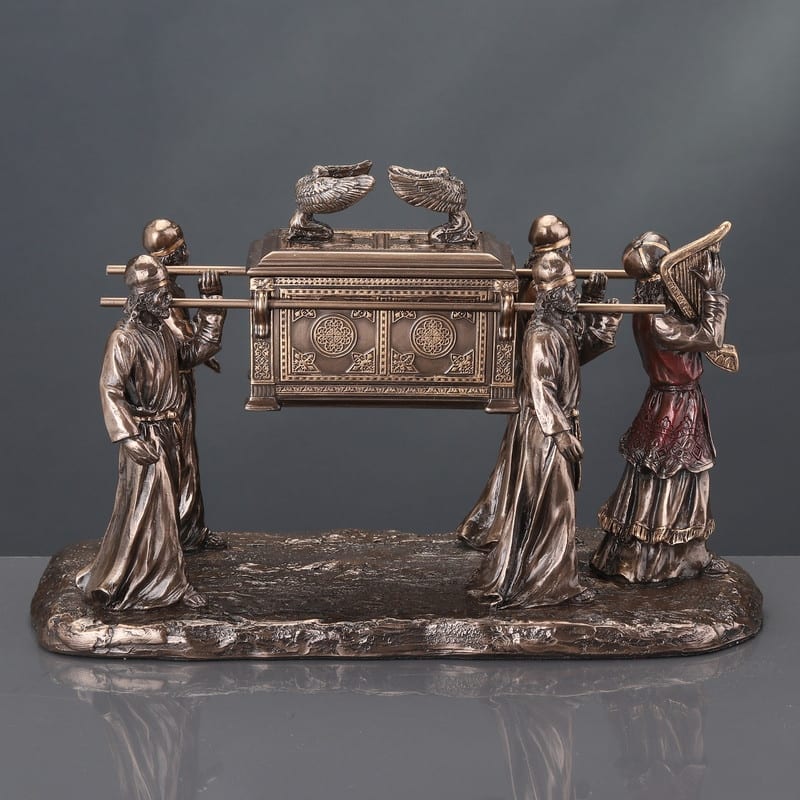 8.86 inches Length Cold Cast Bronze Ark of the Covenant Bronze Finish Figurine