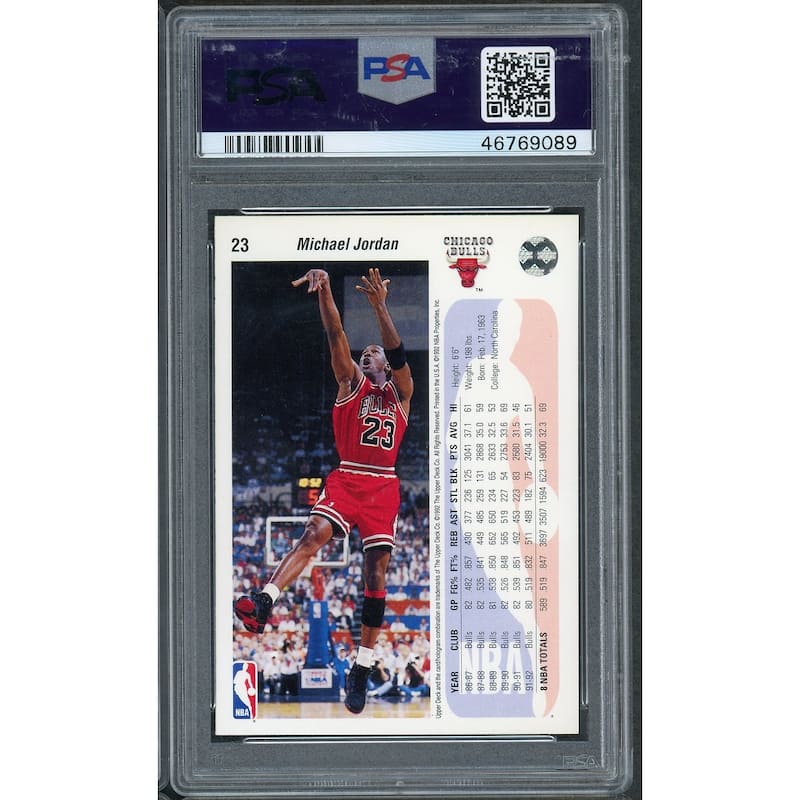 Michael Jordan 1992 Upper Deck Basketball Card #23 Graded PSA 9 MINT - 8'6" x 11'6"