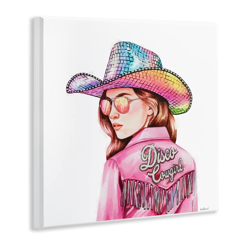 Stupell Pink Disco Cowgirl Wall Plaque Art Design By Amanda Greenwood