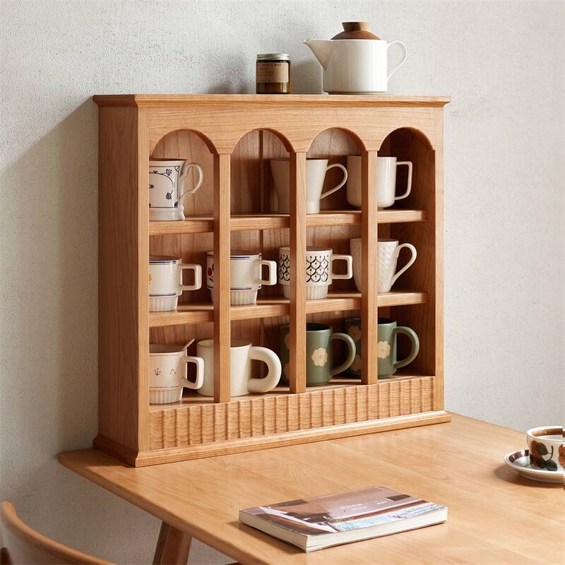 Solid Wood Storage Rack,European Solid Wood Kitchen Table Cup Holder