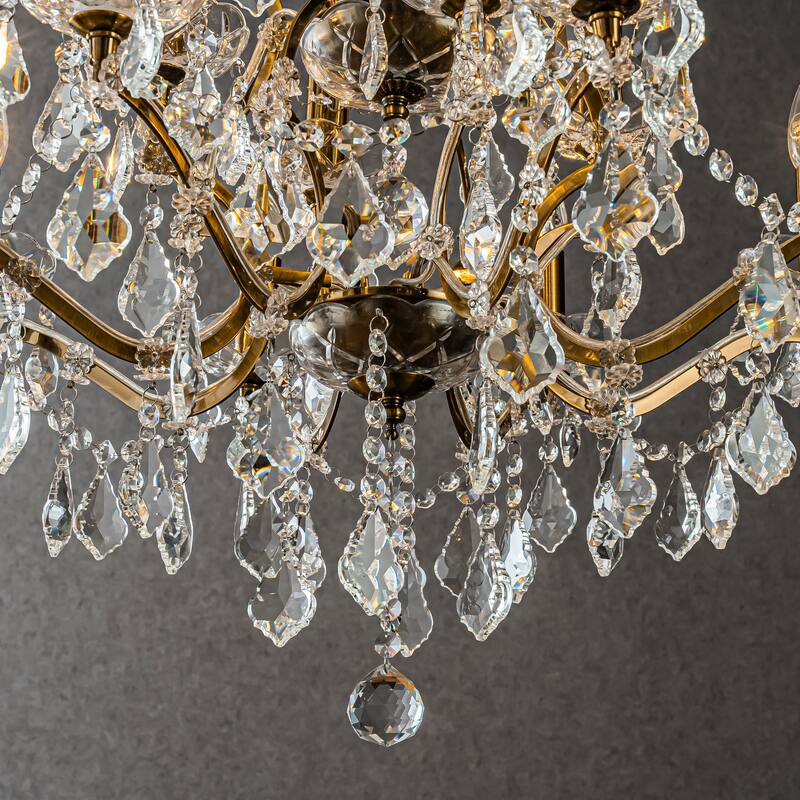 CraftHome 5/12 Light Classic/Traditional Candlestick Chandelier with Crystal Accent