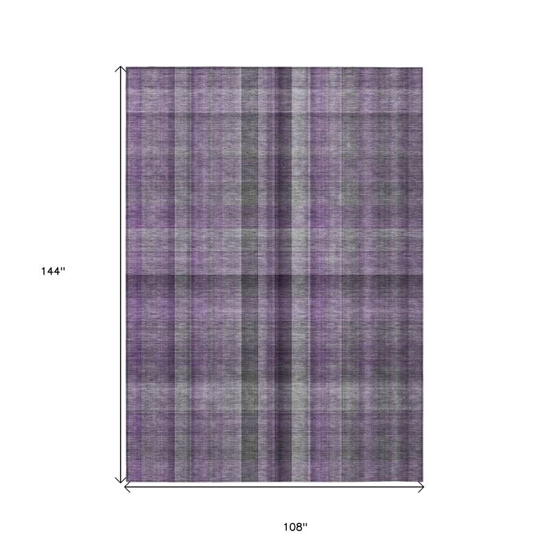 Rafi Plaid Weather Resistant Timeless Fusion Outdoor Rug