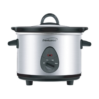 Brentwood 1.5 Quart Slow Cooker in Stainless Steel with 3 Settings - N ...