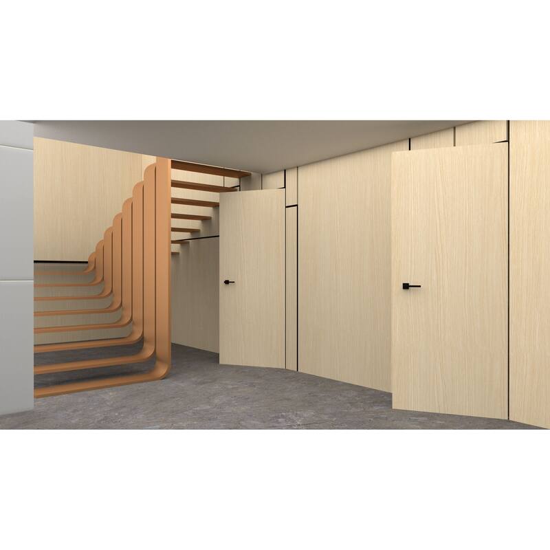 Solid Hidden Door with Handle Planum 0010 Light Oak