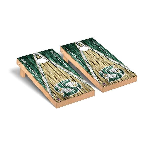 slide 2 of 5, Sacramento State Hornets Triangle Cornhole Board Set
