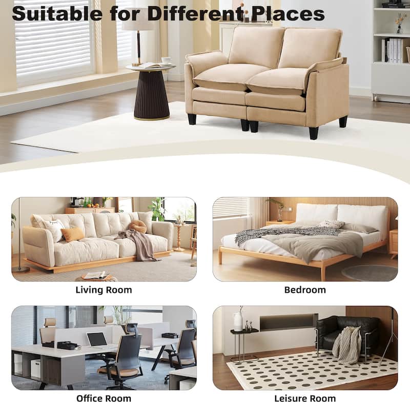 Luxury 2-Seat Sofa – Cloud-Like Comfort, Sturdy Design – For Living Rooms & Offices