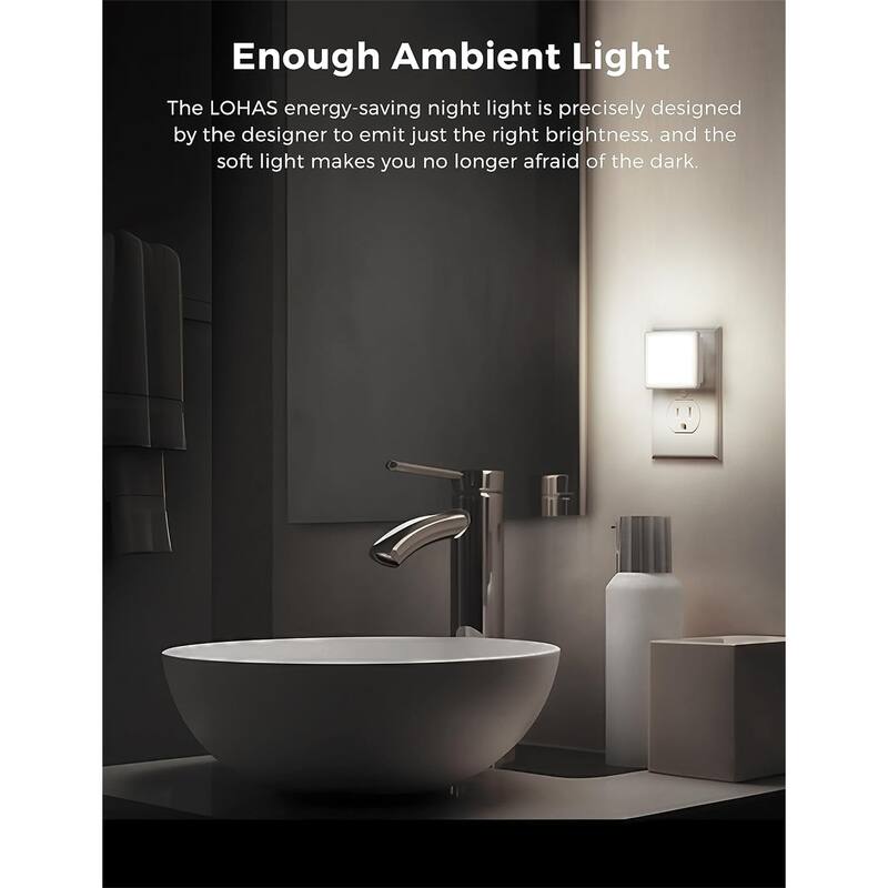 LED Night Lights Plug into Wall 2-Pack
