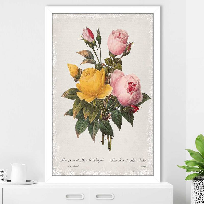 "Botanical Bouquet Roses" by Carol Robinson Print on Acrylic