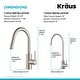 preview thumbnail 130 of 149, Kraus 2-Function 1-Handle 1-Hole Pulldown Sprayer Brass Kitchen Faucet