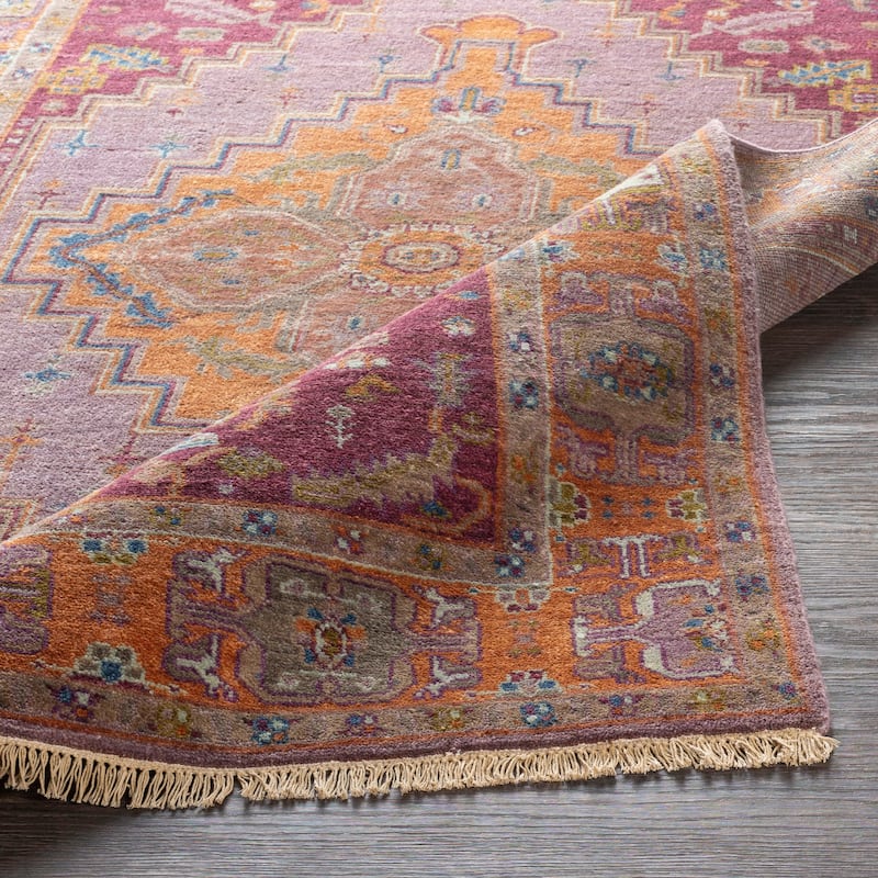 Hand-Knotted Joe Border New Zealand Wool Area Rug - 12' x 15'