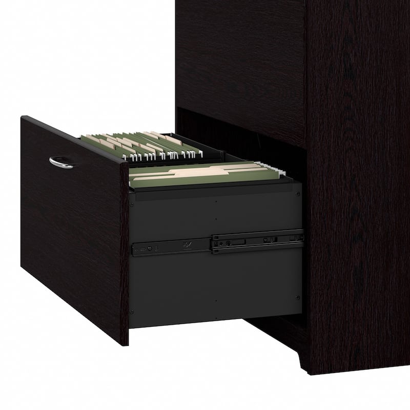 Cabot 60W L-Desk with Hutch, Cabinet and Bookcase by Bush Furniture