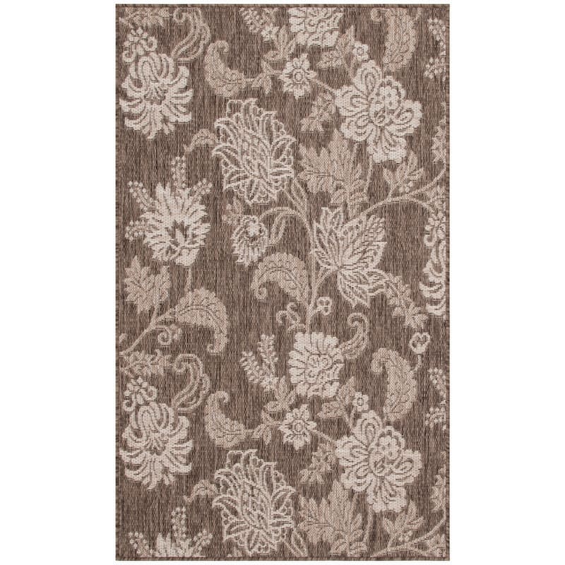 Nourison Garden Oasis Indoor/Outdoor Nature Area Rug - Mocha - 3' x 5'
