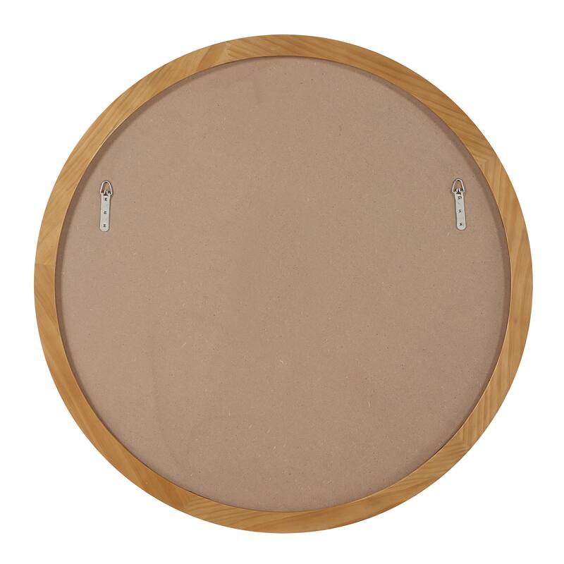 Renwil Canna 36" H x 36" W Wall Mirror, Beige - Beige/Silver