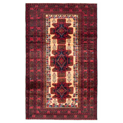 Teimani Beige Rug 3'10" x 6'7" - 3'10 x 6'7